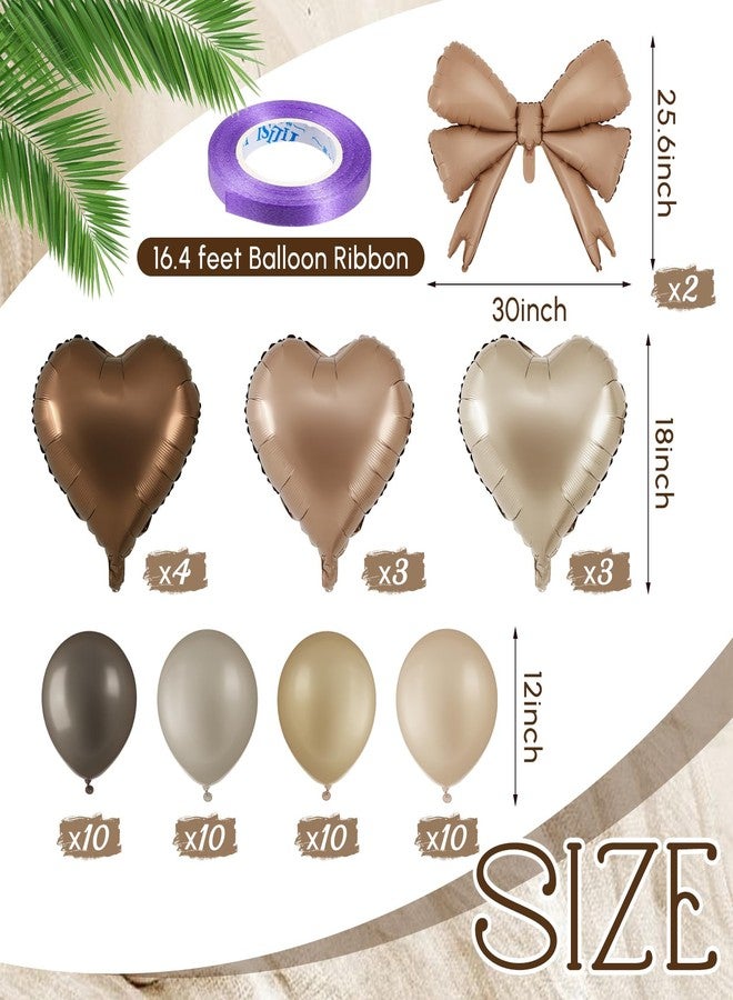 Realspring 54 Pcs a Tini Bit Older Birthday Decorations, Gold Brown Glitter Tiny Bit Older Banner Balloon Garland Cake Toppers Glitter Banner Ribbon for Women Espresso Martini Bar Bachelorette Party Decor - Image 2